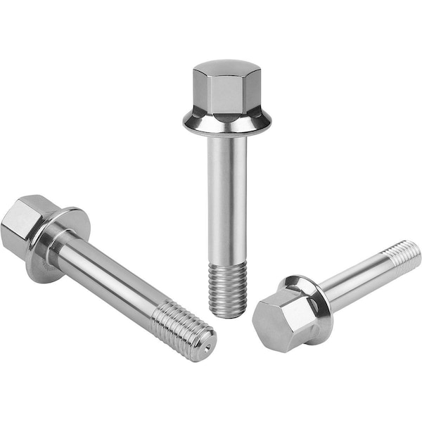 M8 Flange Bolt, Polished Stainless Steel, 51 mm L